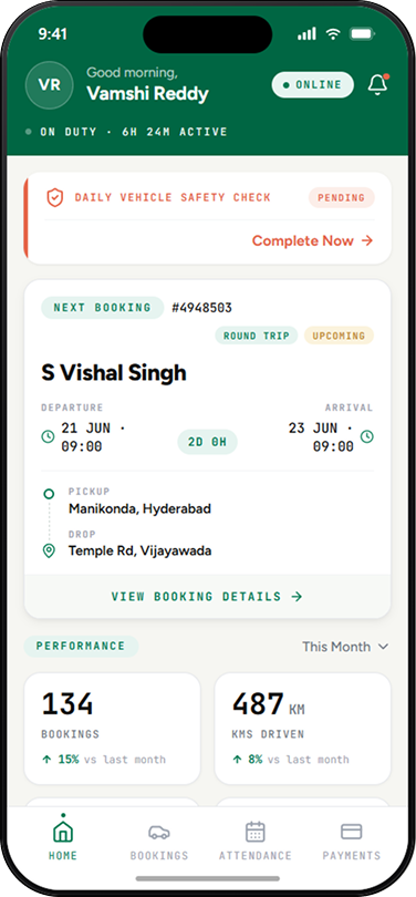 Driver App Screenshot